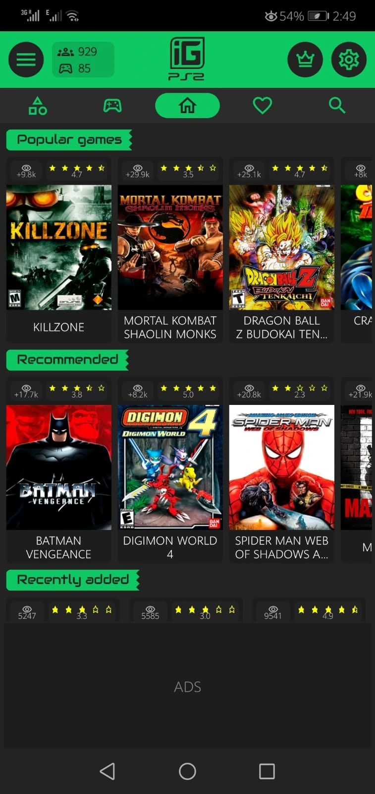 Screenshot Of IGames PS2 Apk